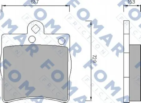 Колодки тормозные. FOMAR FO 653581