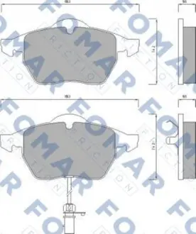 Колодки тормозные. FOMAR FO 668681