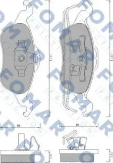 Гальмівні колодки. FOMAR FO 668881