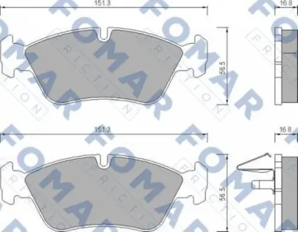 Гальмівні колодки. FOMAR FO 672581