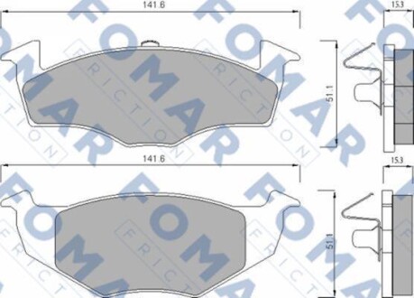 Гальмівні колодки. FOMAR FO 682581