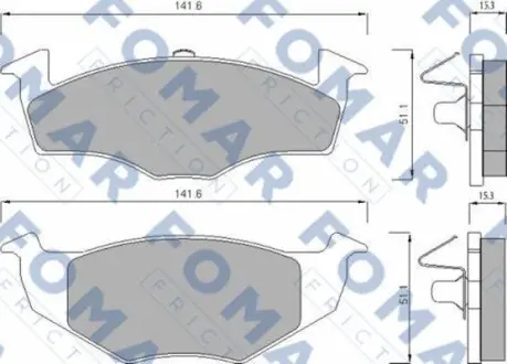 Колодки тормозные. FOMAR FO 682581