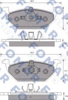 Колодки тормозные. FOMAR FO 687681