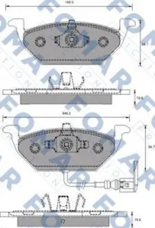 Гальмівні колодки. FOMAR FO 687781