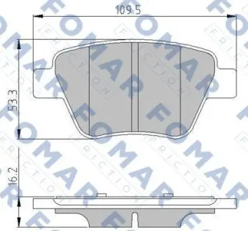 Гальмівні колодки. FOMAR FO 691581
