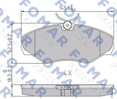 Гальмівні колодки. FOMAR FO 692681