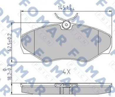 Гальмівні колодки. FOMAR FO 692681