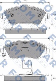 Гальмівні колодки. FOMAR FO 783481