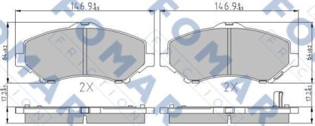 Колодки тормозные дисковые FOMAR FO 850083