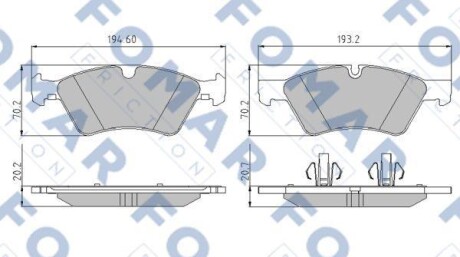 Гальмівні колодки. FOMAR FO 858781