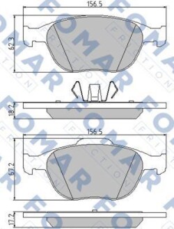 Гальмівні колодки. FOMAR FO 907781