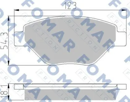 Колодки тормозные. FOMAR FO 914381