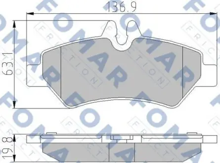Гальмівні колодки. FOMAR FO 921381