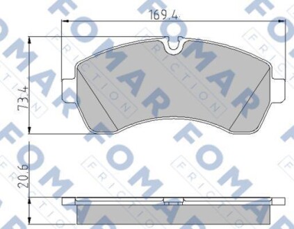 Гальмівні колодки. FOMAR FO 921481