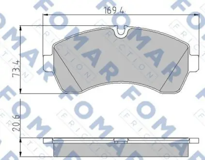 Колодки тормозные. FOMAR FO 921481