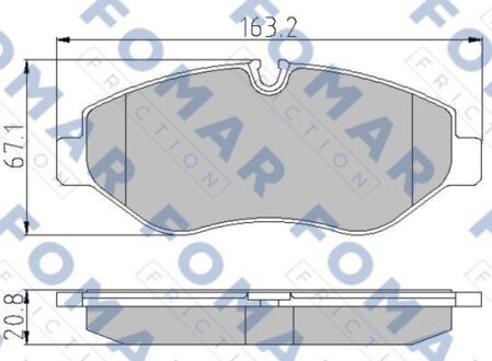 Гальмівні колодки. FOMAR FO 921581