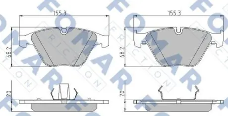 Гальмівні колодки. FOMAR FO 922681