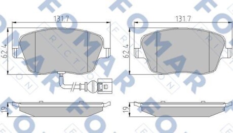 Гальмівні колодки. FOMAR FO 922881