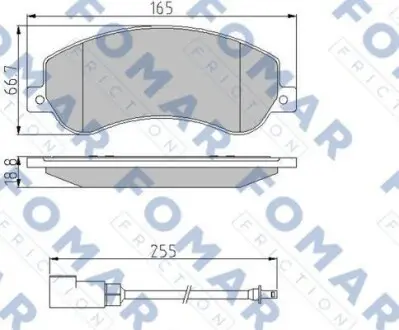 Гальмівні колодки. FOMAR FO 925081