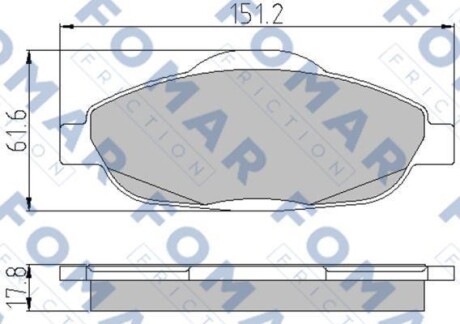 Гальмівні колодки. FOMAR FO 929581