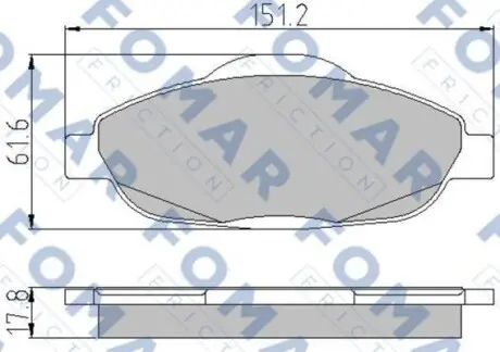 Колодки тормозные. FOMAR FO 929581