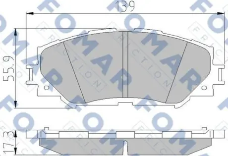 Гальмівні колодки. FOMAR FO 932781