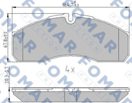 Гальмівні колодки. FOMAR FO 933581