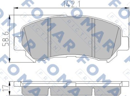 Гальмівні колодки. FOMAR FO 933681