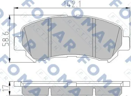 Колодки тормозные. FOMAR FO 933681