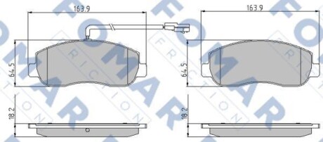 Гальмівні колодки. FOMAR FO 935581