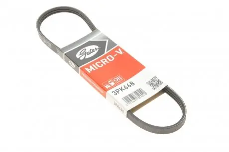 Ремінь генератора Hyundai Elantra III 1.8/Nissan Micra/Note 1.0-1.4 00- Gates 3PK668