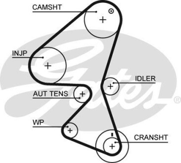 Ремень ГРМ Citroen C3 1.4HDi 02-, Suzuki Liana 1.4DDiS 04- Gates 5589XS