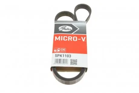 Ремінь генератора Citroen Jumper 2.8HDI 00-/Honda Accord 1.9-2.2 93-98/ Toyota Carina 2.0 96-97 Gates 5PK1103