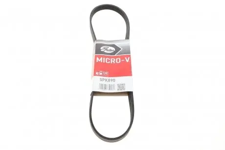 Ремінь генератора BMW 3/5 90-00 / Ford Focus 2.5 05-12 Gates 5PK890 (фото 1)