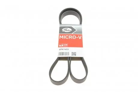 Ремінь генератора Peugeot 206/Partner/Citroen Berlingo/VW Polo 1.1-1.6 02- Gates 6PK1453