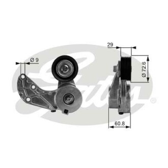 Натяжник ременя генератора Audi Q7 3.6FSI/Porsche Cayenne/VW Touareg 3.2/3.6 06-10 Gates T38317 (фото 1)