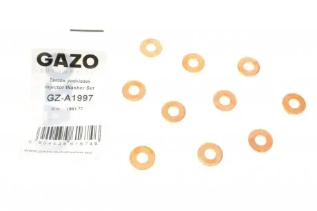 Шайба под форсунку Citroen Jumpy/Peugeot Expert 2.0 HDi 03-(16x7.3x2.5) (Delphi) (к-кт 8шт) Gazo GZ-A1997