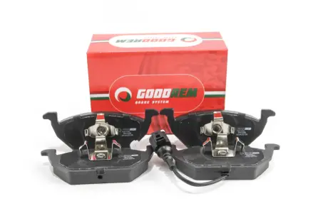 Тормозные колодки пер. Caddy III/Golf V/Octavia/A3 03- (с датчиком) GOODREM RM1084