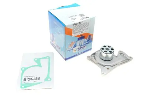 Помпа води Renault Kangoo/Clio/Duster/Laguna/Megane/Nissan Qashqai/Juke/MB 1.5dCi 09- (Ext.)(12лоп) GRAF PA1091