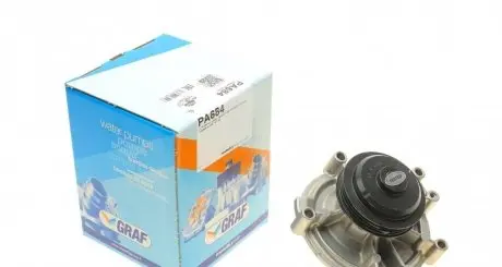 Насос води Citroen Jumper/Peugeot Boxer 2.5D/TD/TDI/4x4 96-02 (B/B) (8 лоп) (3 канавки) GRAF PA684