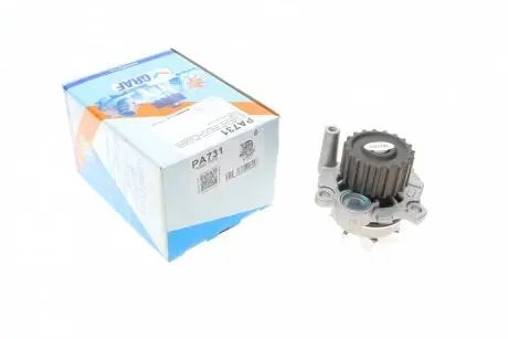 Насос воды Skoda Octavia/VW Caddy/Golf 1.9TDI/SDI 96-05 (19z)(R/B)(7 лоп)(h шкива=28.9mm/d имп=64mm) GRAF PA731 (фото 1)