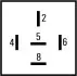DB Реле поворотов 12V 5 полюсов 2+1x21 Вт Bora,Golf III,IV,V,Passat,T4 HELLA 4LZ 003 750-401 (фото 3)