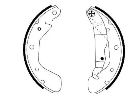 OPEL щоки гальмівні ASTRA, CORSA 92- (200*28) HELLA 8DB 355 001-291