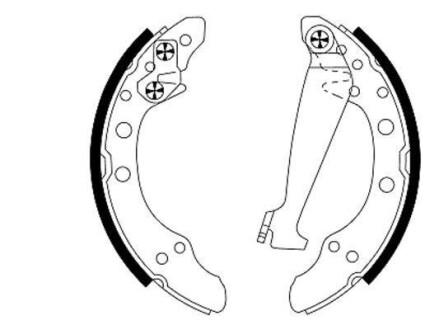 Тормозные колодки зад. Fabia/Golf 200*40 HELLA 8DB355001-311