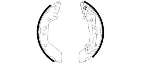 Тормозные колодки (задние) (барабанные) (180x37) Hyundai Accent II 00-06 HELLA 8DB 355 002-541