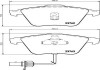 Передние тормозные колодоки (система ATE) (с дачиком износа) VAG A6 97-05 HELLA 8DB 355 009-141 (фото 2)