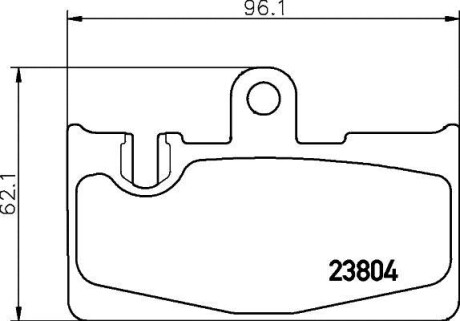 Гальмівні колодки зад. Lexus LS 00-06 HELLA 8DB355011-661