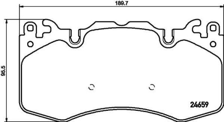 Тормозные колодки пер. Range Rover 09-(brembo) HELLA 8DB355016-151