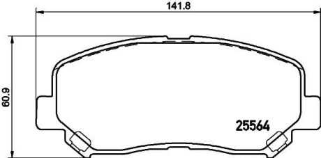 Колодки гальмівні дискові комплект; передн. HELLA 8DB355020511