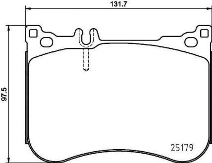 Тормозные колодки пер. W222/W213 14- HELLA 8DB355021-211